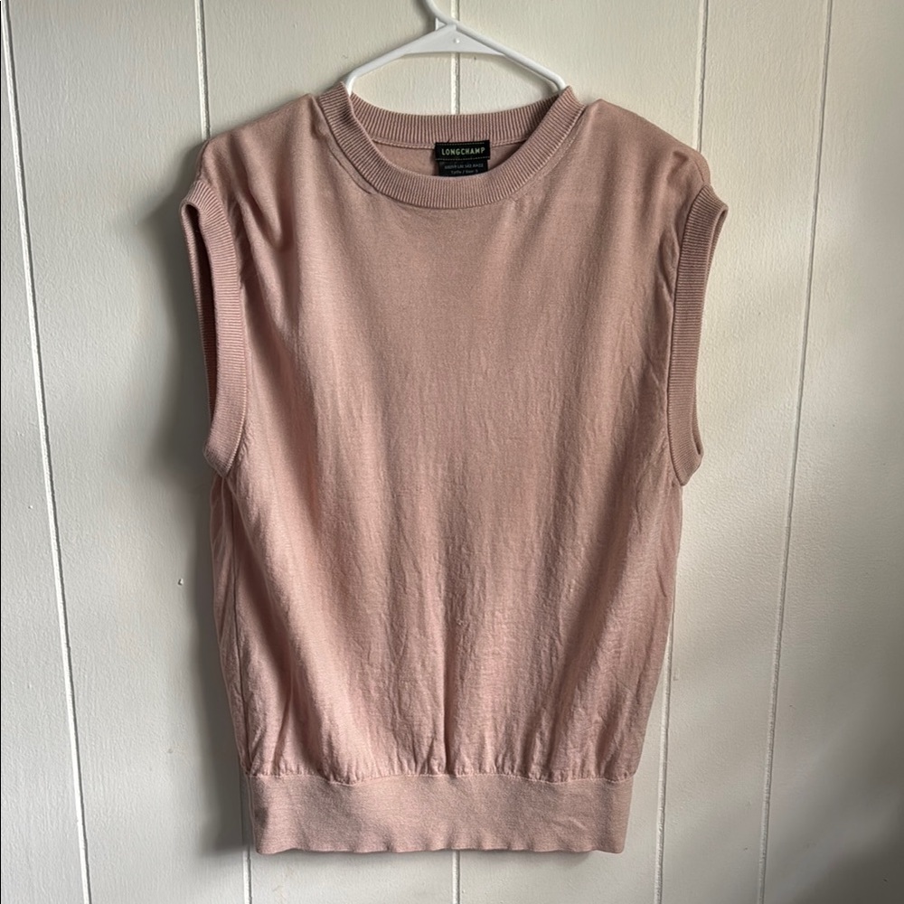 Longchamp Pink Sweater Vest Sm S